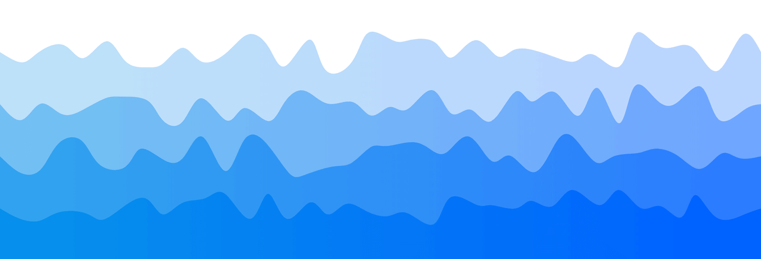 4 层渐变波浪图，蓝色，密度适中